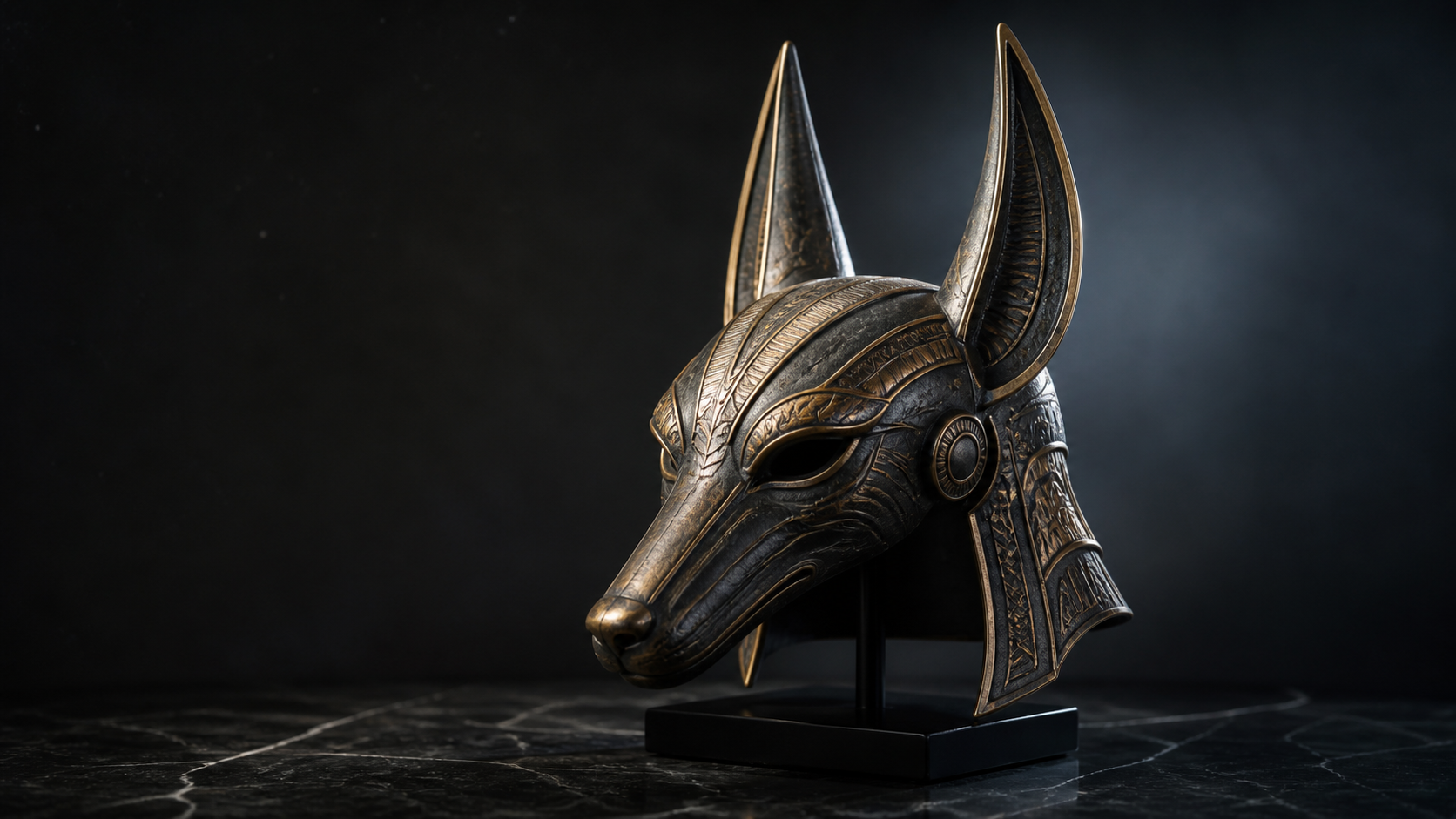 Anubis's Jackal Guard Helmet Joins Master Replicas' Stargate Desktop Line